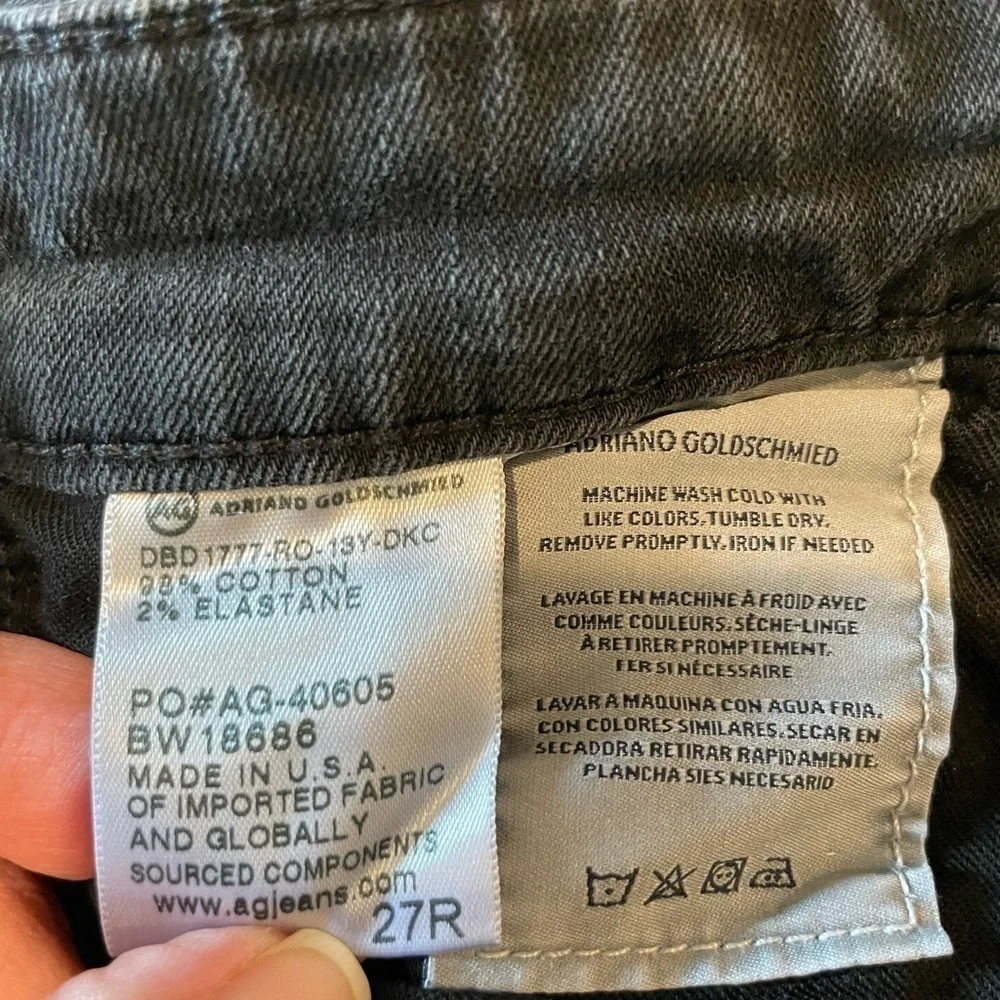 AG Adriano Goldschmied The Farrah Skinny Ankle High Rise Jeans Black - Picture 9 of 12